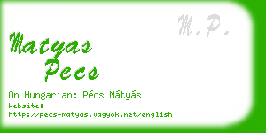 matyas pecs business card
